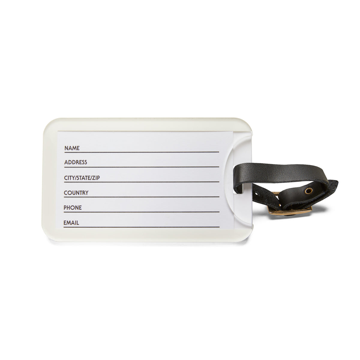 House of Staloni Luggage Tag White & Black