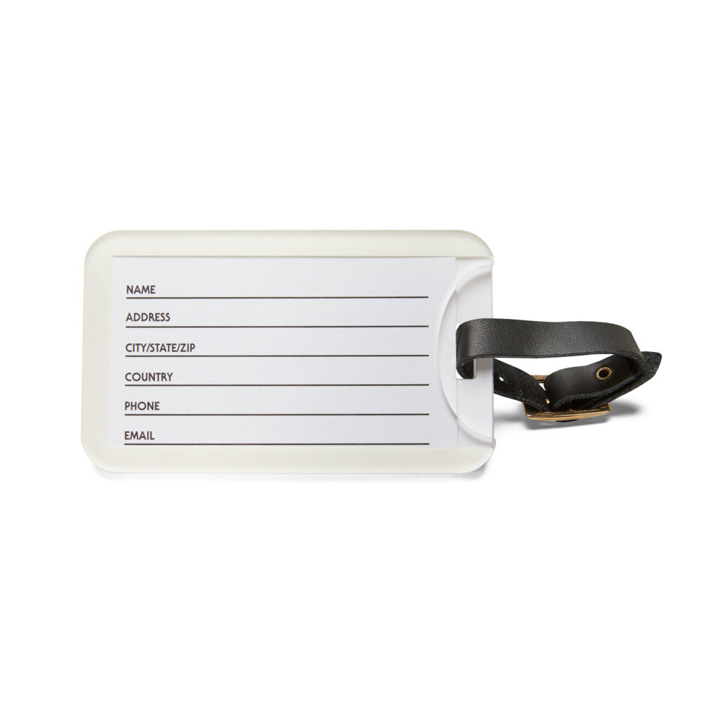 House of Staloni Luggage Tag Black & White