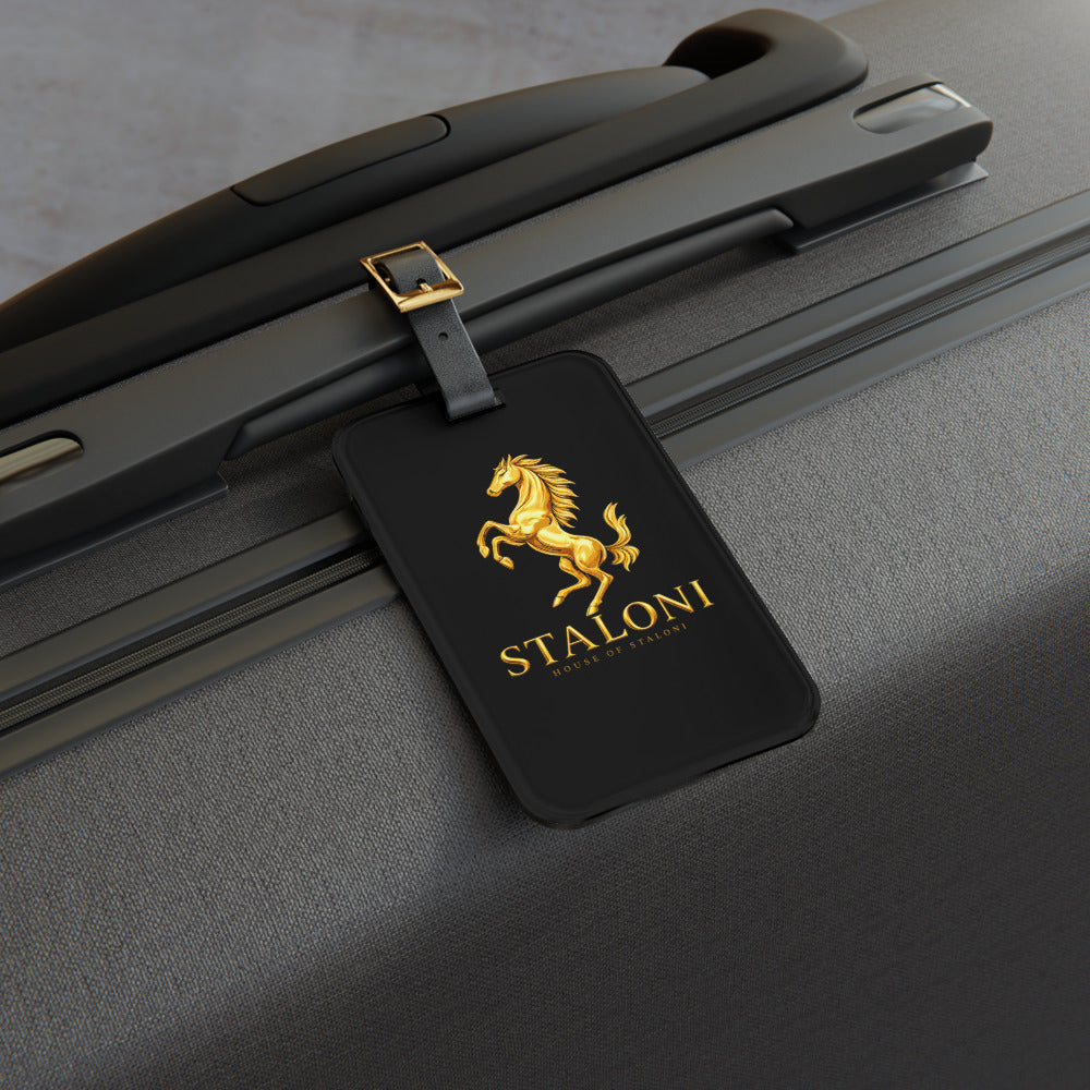 House of Staloni Luggage Tag Black & Gold