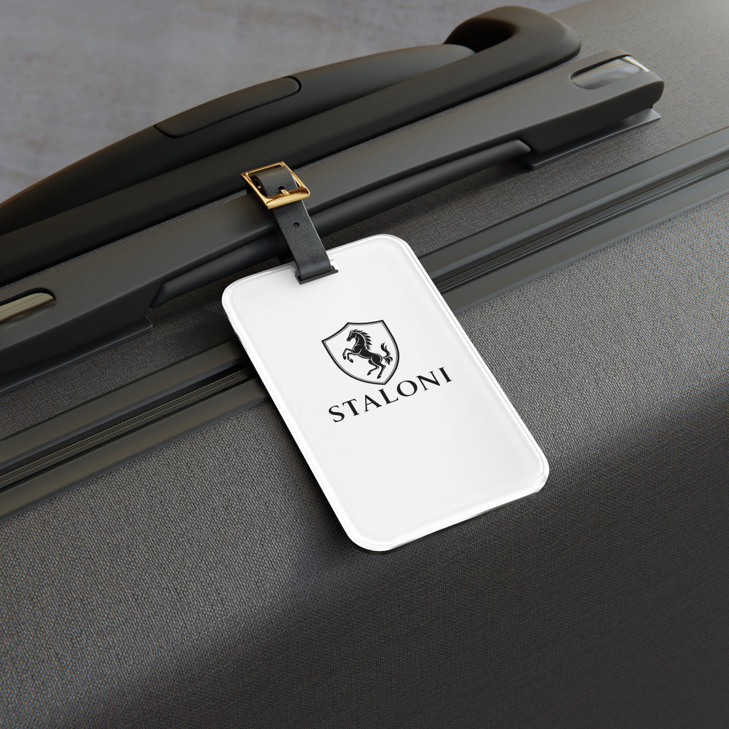 House of Staloni Luggage Tag White & Black