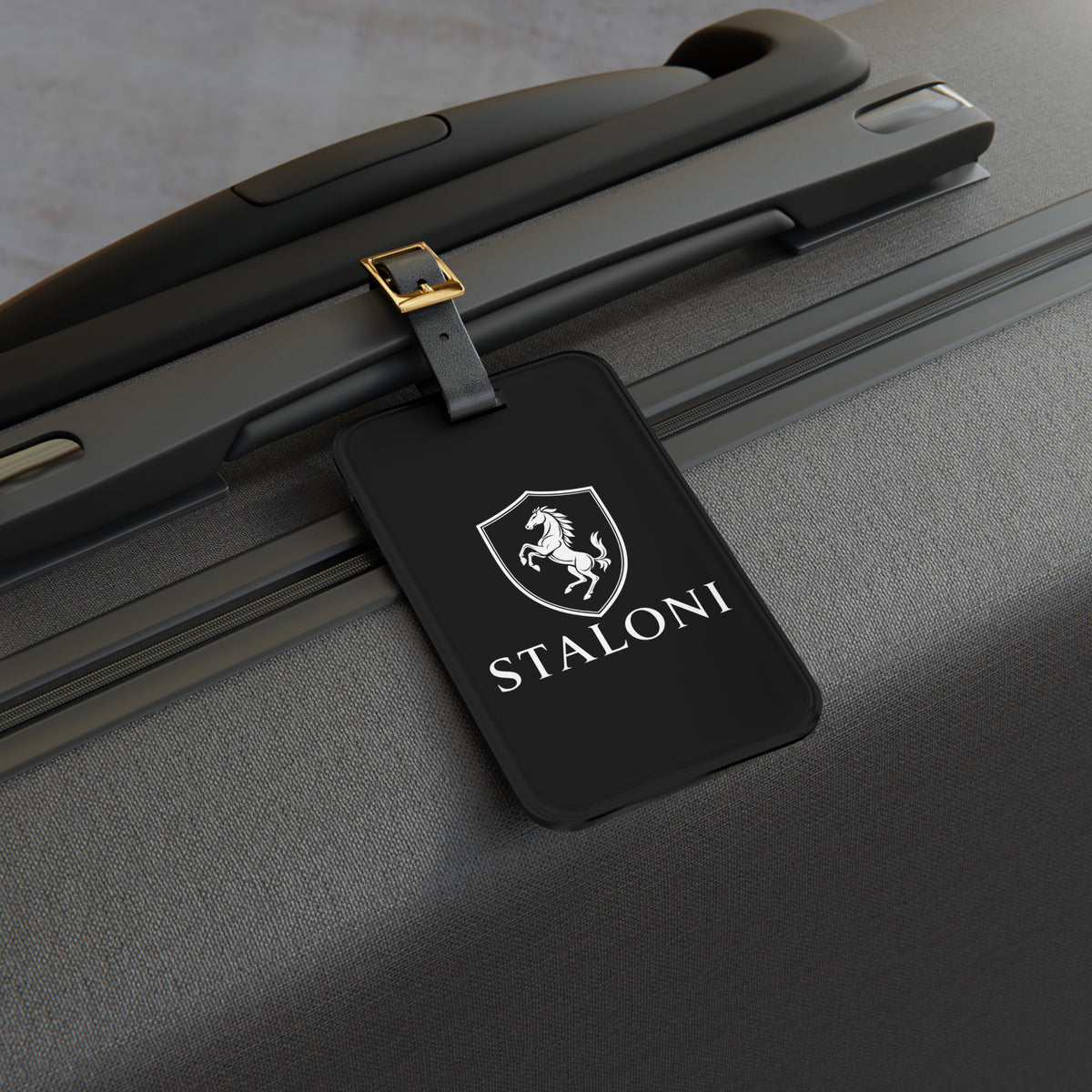House of Staloni Luggage Tag Black & White