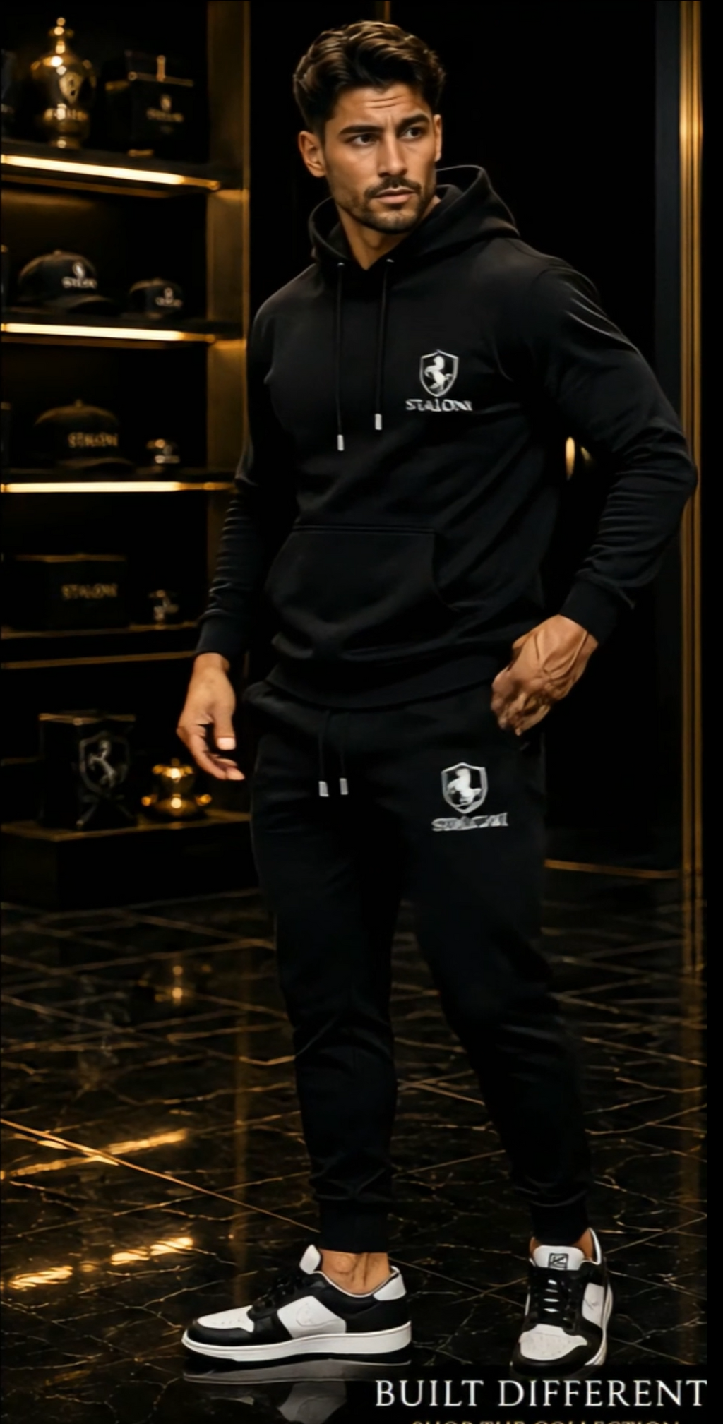 Black & White Signature Hoodie M