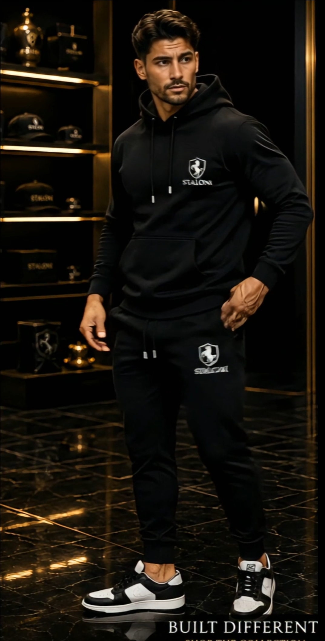 Black & White Signature Hoodie M