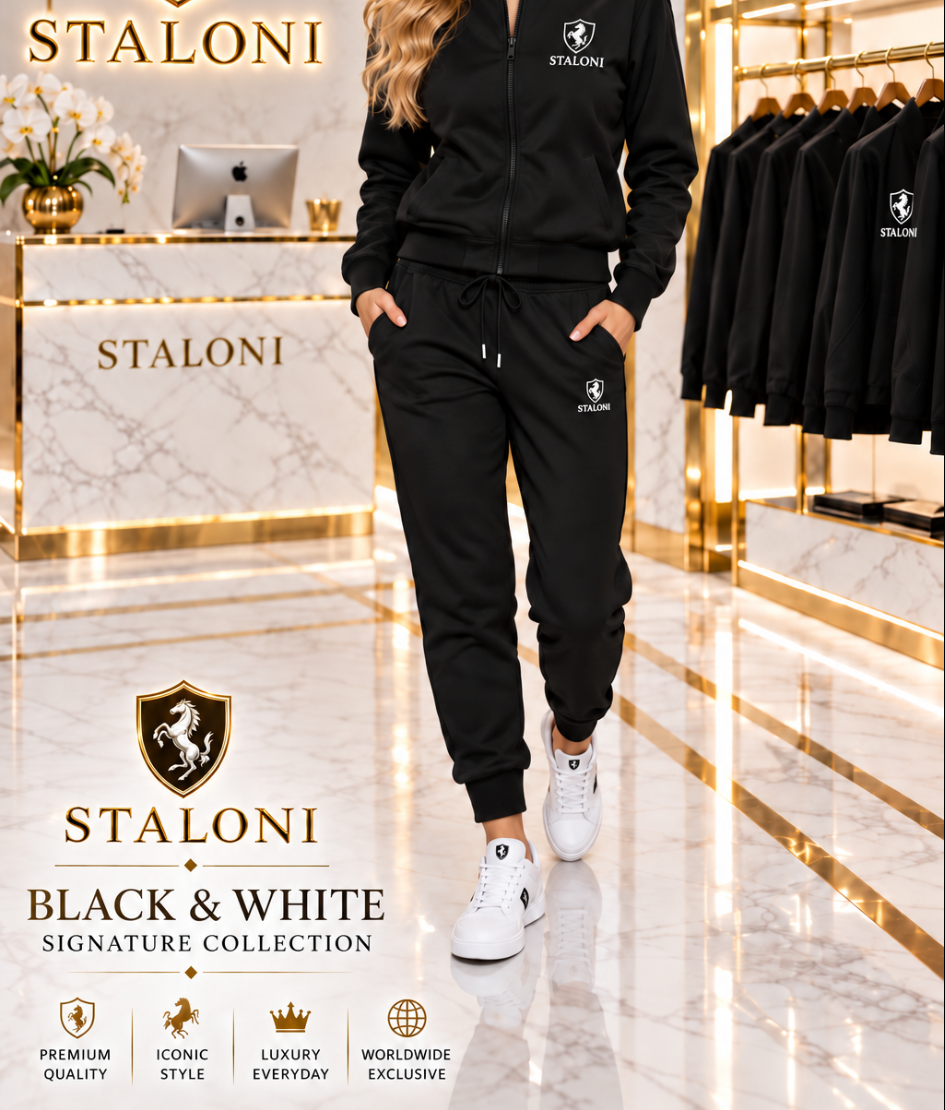 Black & White Track Pants