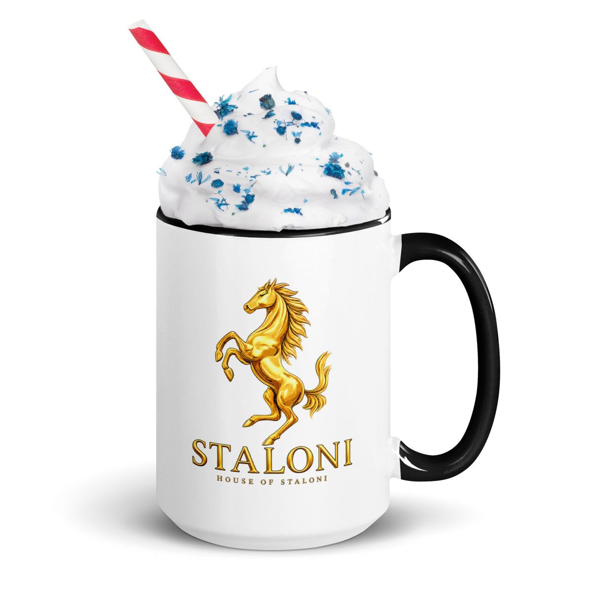 Gold Emblem Mug — Black Accent